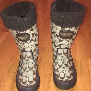 Authentic Coach boots - brown - size 9
